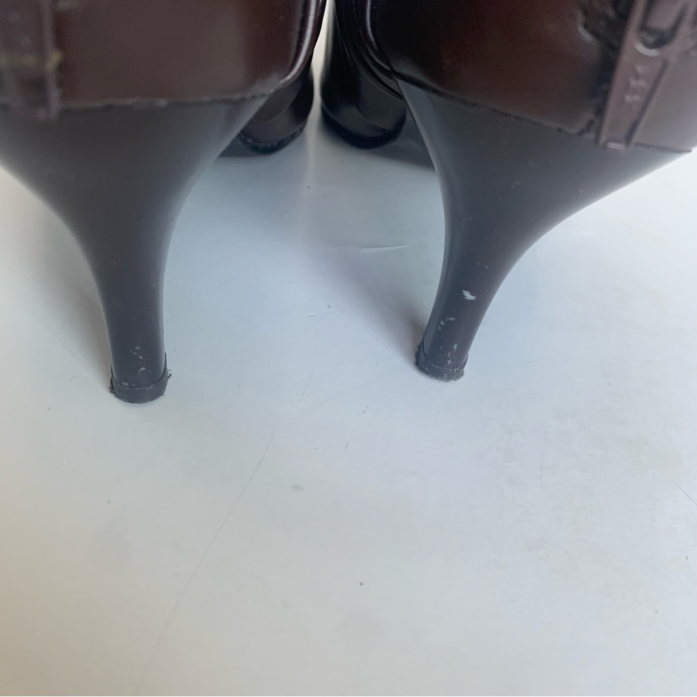 George boots faux leather mini short ankle boot dark brown womanโs size 9 - Picture 6 of 8